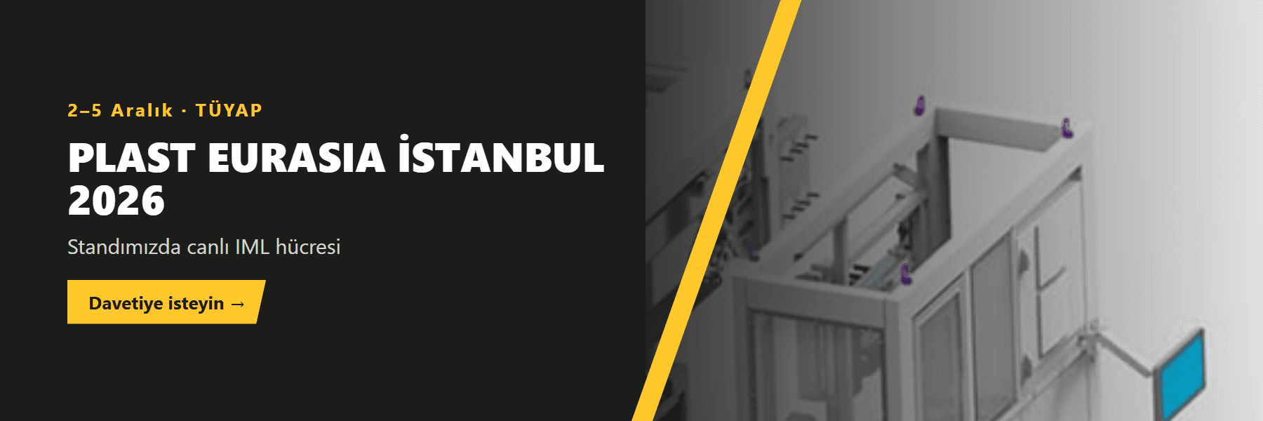 Plast Eurasia İstanbul 2026 davetiyesi: 2–5 Aralık, TÜYAP
